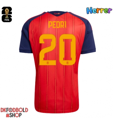 Spanien Pedri Gonzalez #20 Hjemmebanetrøje VM 2026 Kort ærmer